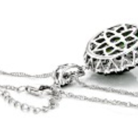 Green Chrome Diopside Rhodium Over Sterling Silver Pendant With Chain 5.80ctw - Picture 9 of 9